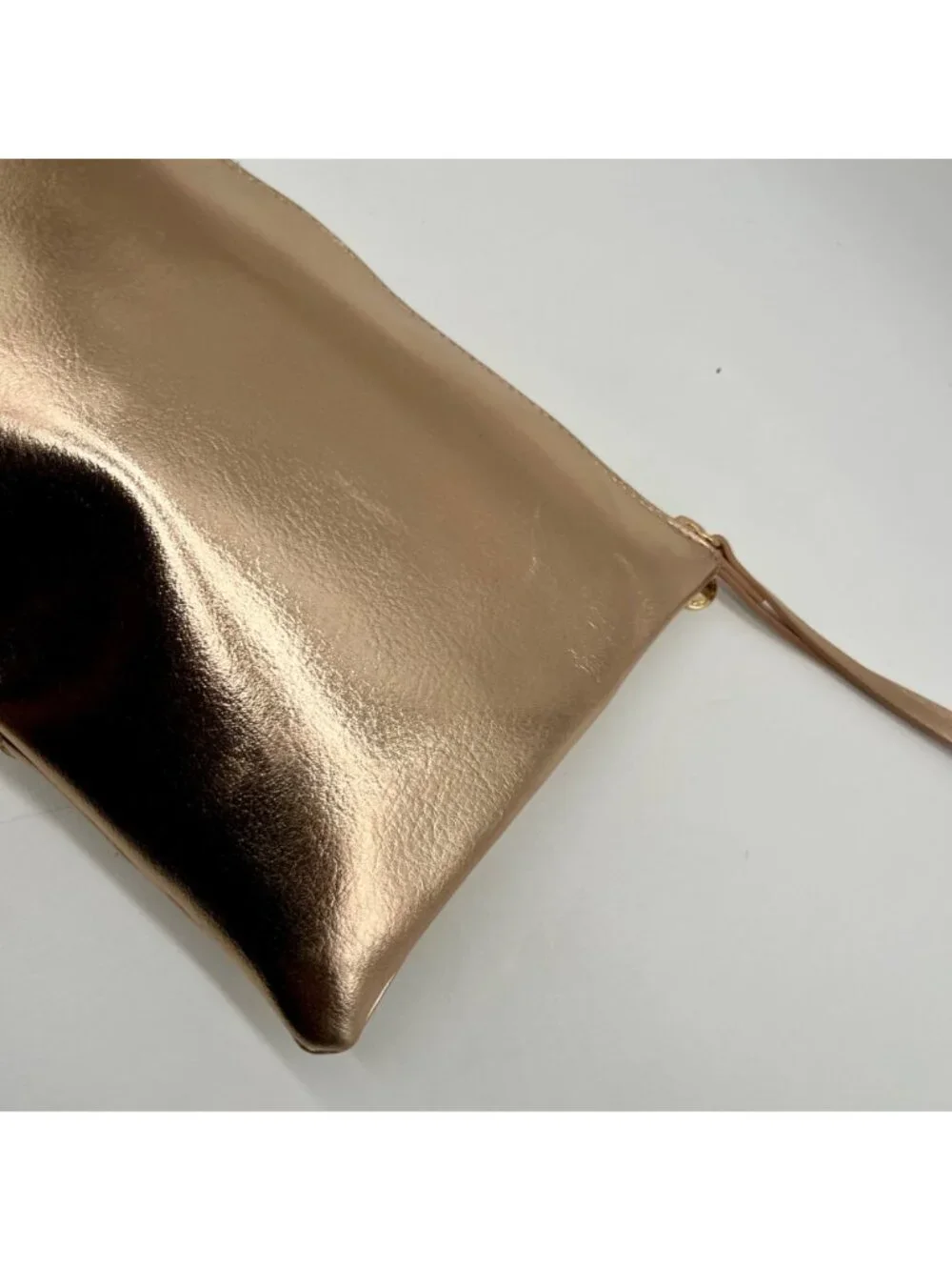 Lauren Conrad Metallic Pink Faux Leather Wristlet